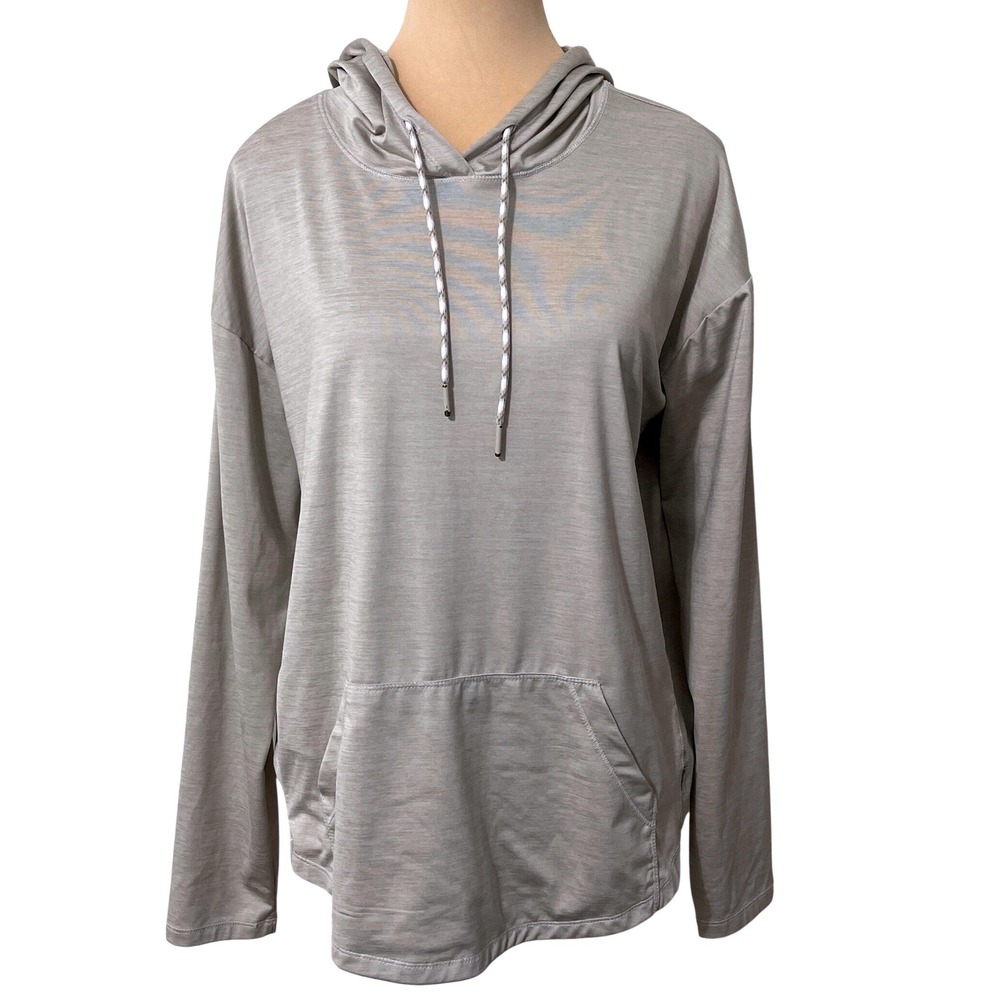Eddie Bauer Womens Grey Hoodie Hiking Walking Athletic Casual Pullover Size S